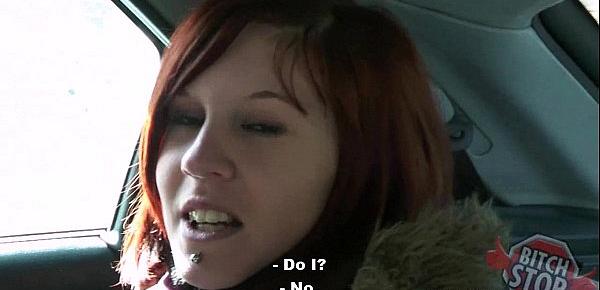  Bitch STOP - Red haired teen hitchhiker Monca fucked
